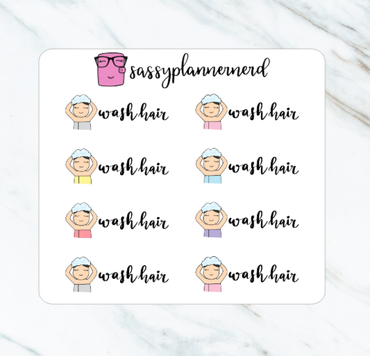 Wash Hair | Doodle Stickers