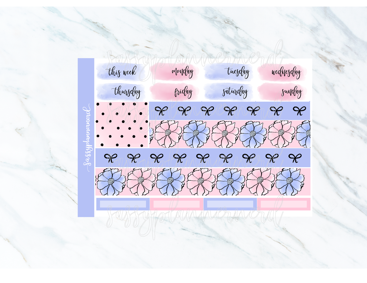 Planner girl | Weekly kit | custom art kit | VERTICAL PLANNER KIT