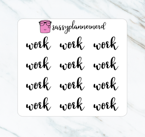 Work | lettering stickers